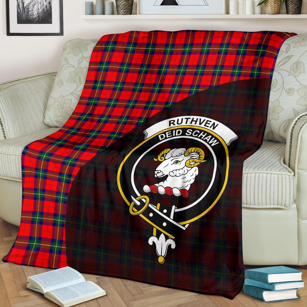 Clan Ruthven Modern Tartan Crest Blanket Wave Style YH98 Clan Ruthven Tartan Today   