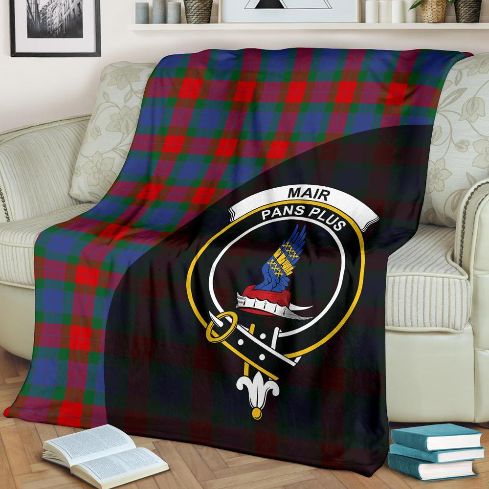 Clan Mar Tartan Crest Blanket Wave Style RV54 Clan Mar Tartan Today   