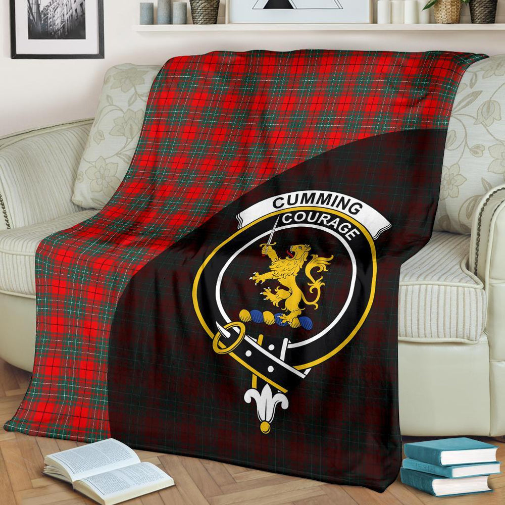 Clan Cumming Modern Tartan Crest Blanket Wave Style DY46 Clan Cumming Tartan Today   