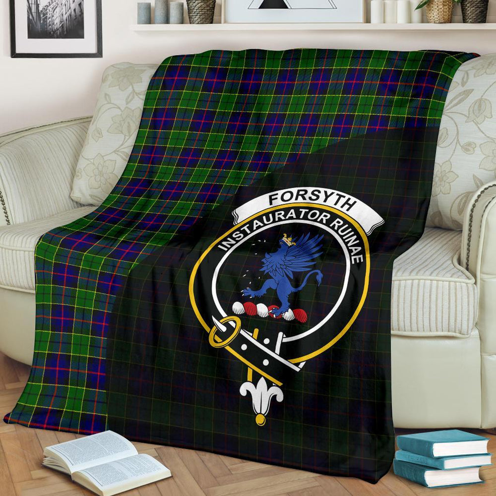 Clan Forsyth Modern Tartan Crest Blanket Wave Style GI79 Clan Forsyth Tartan Today   
