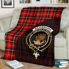 Clan Marjoribanks Tartan Crest Blanket Wave Style PO75 Clan Marjoribanks Tartan Today   