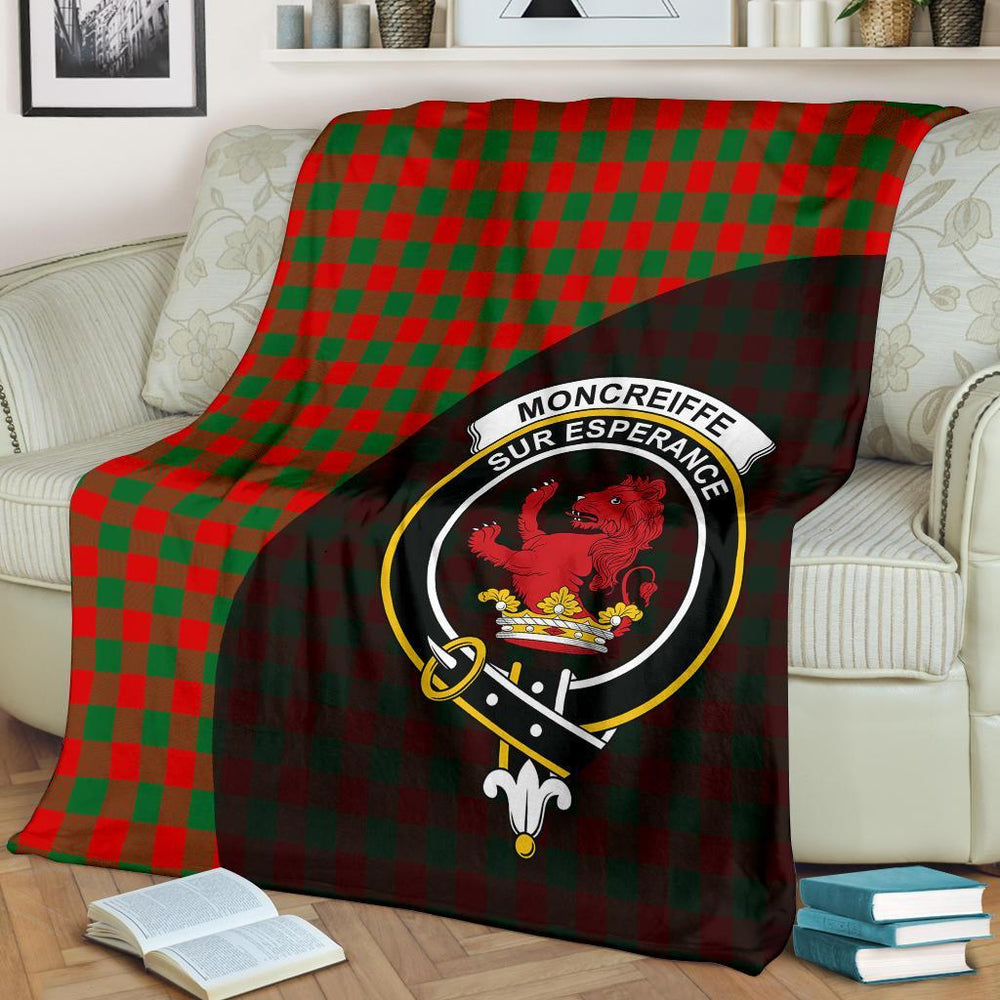 Clan Moncrieffe Tartan Crest Blanket Wave Style ST85 Clan Moncreiffe Tartan Today   