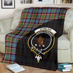 Clan Stirling & Bannockburn District Tartan Crest Blanket Wave Style OU98 Clan Stirling Tartan Today   