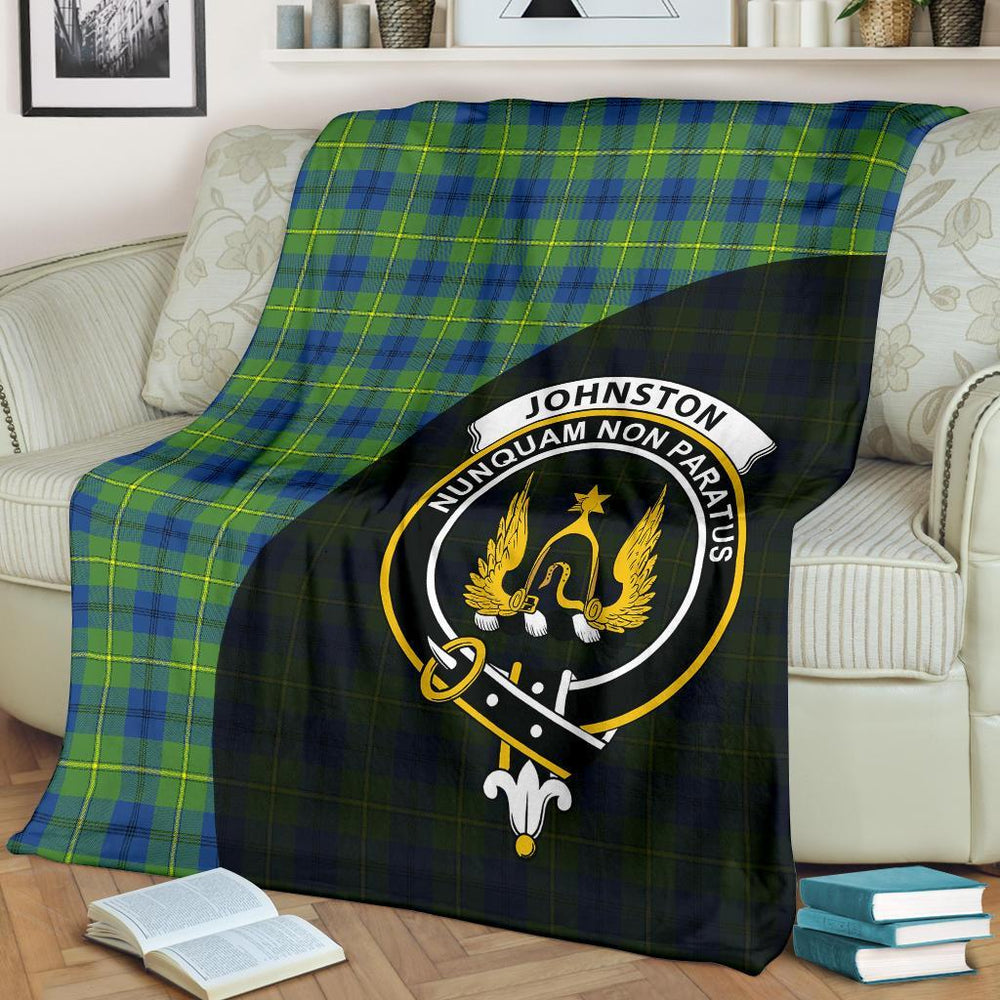 Clan Johnston Ancient Tartan Crest Blanket Wave Style BI38 Clan Johnston Tartan Today   
