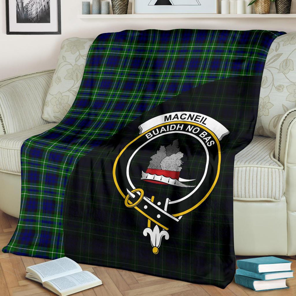 Clan MacNeil of Colonsay Modern Tartan Crest Blanket Wave Style GD72 Clan MacNeil / MacNeill Tartan Today   
