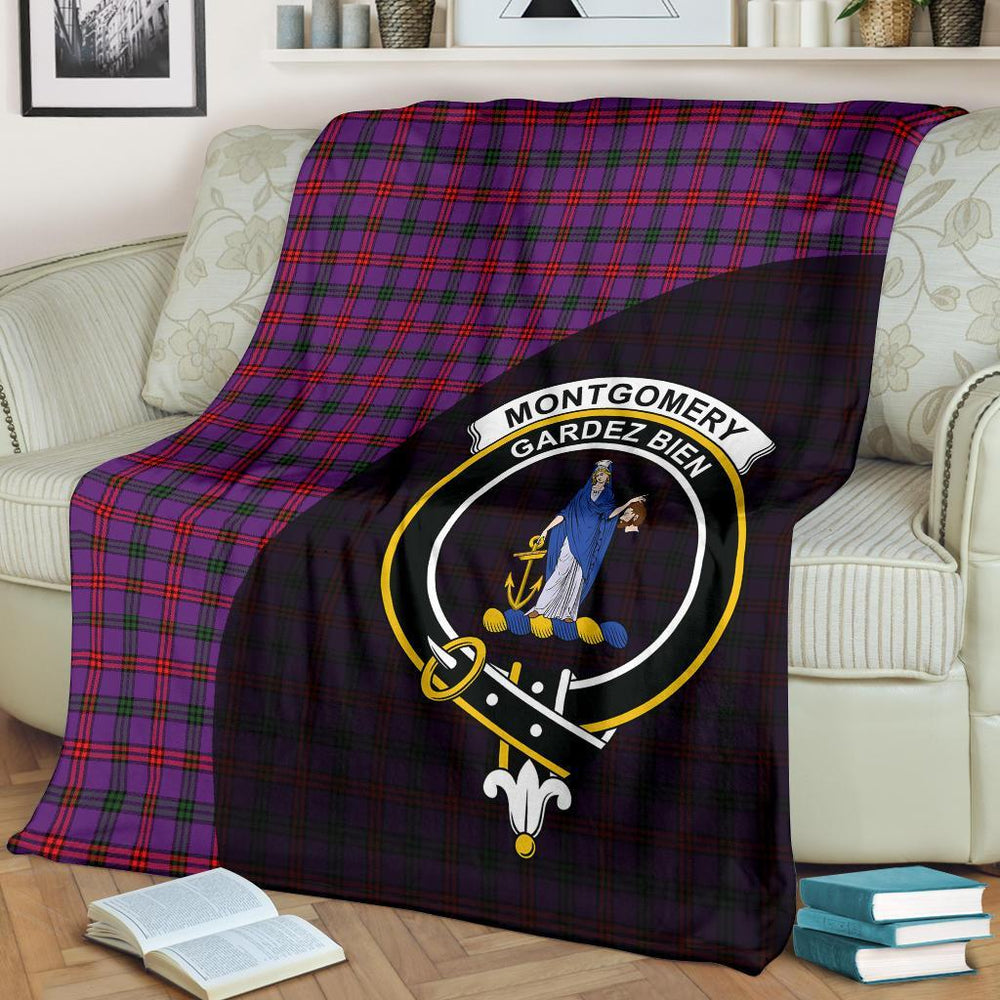 Clan Montgomery Modern Tartan Crest Blanket Wave Style IE42 Clan Montgomery Tartan Today   