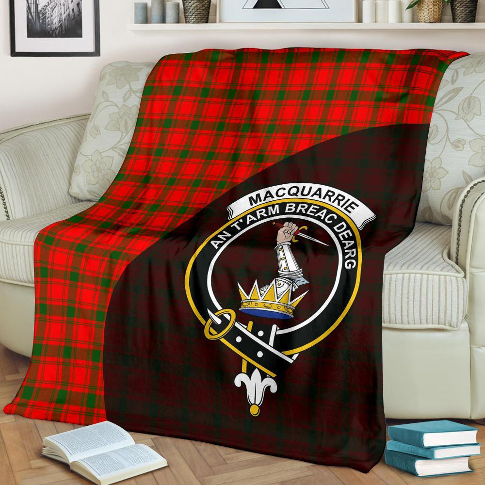 Clan MacQuarrie Modern Tartan Crest Blanket Wave Style ND73 Clan MacQuarrie Tartan Today   