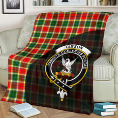 Clan Gibbs Tartan Crest Blanket Wave Style NA69 Clan Gibbs Tartan Today   
