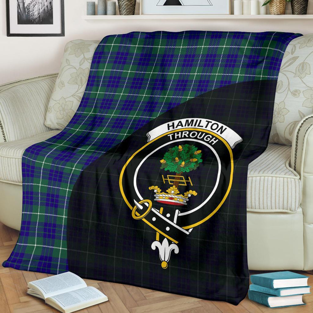 Clan Hamilton Hunting Modern Tartan Crest Blanket Wave Style WF35 Clan Hamilton Tartan Today   