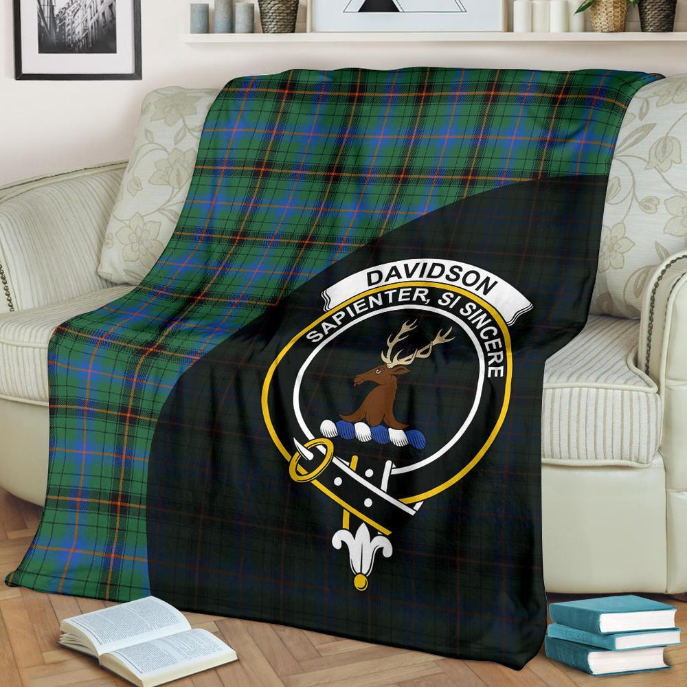 Clan Davidson Ancient Tartan Crest Blanket Wave Style VM54 Clan Davidson Tartan Today   