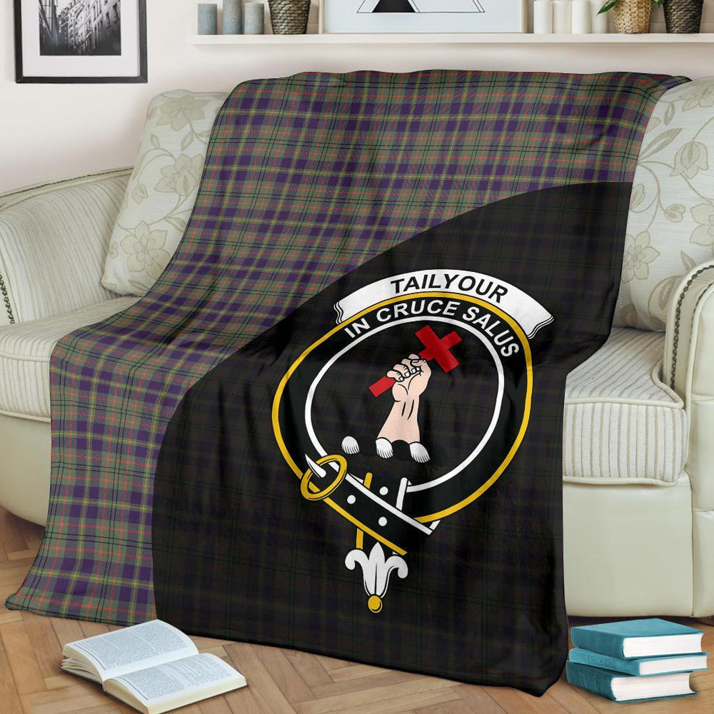 Clan Taylor Weathered Tartan Crest Blanket Wave Style JD49 Clan Taylor Tartan Today   