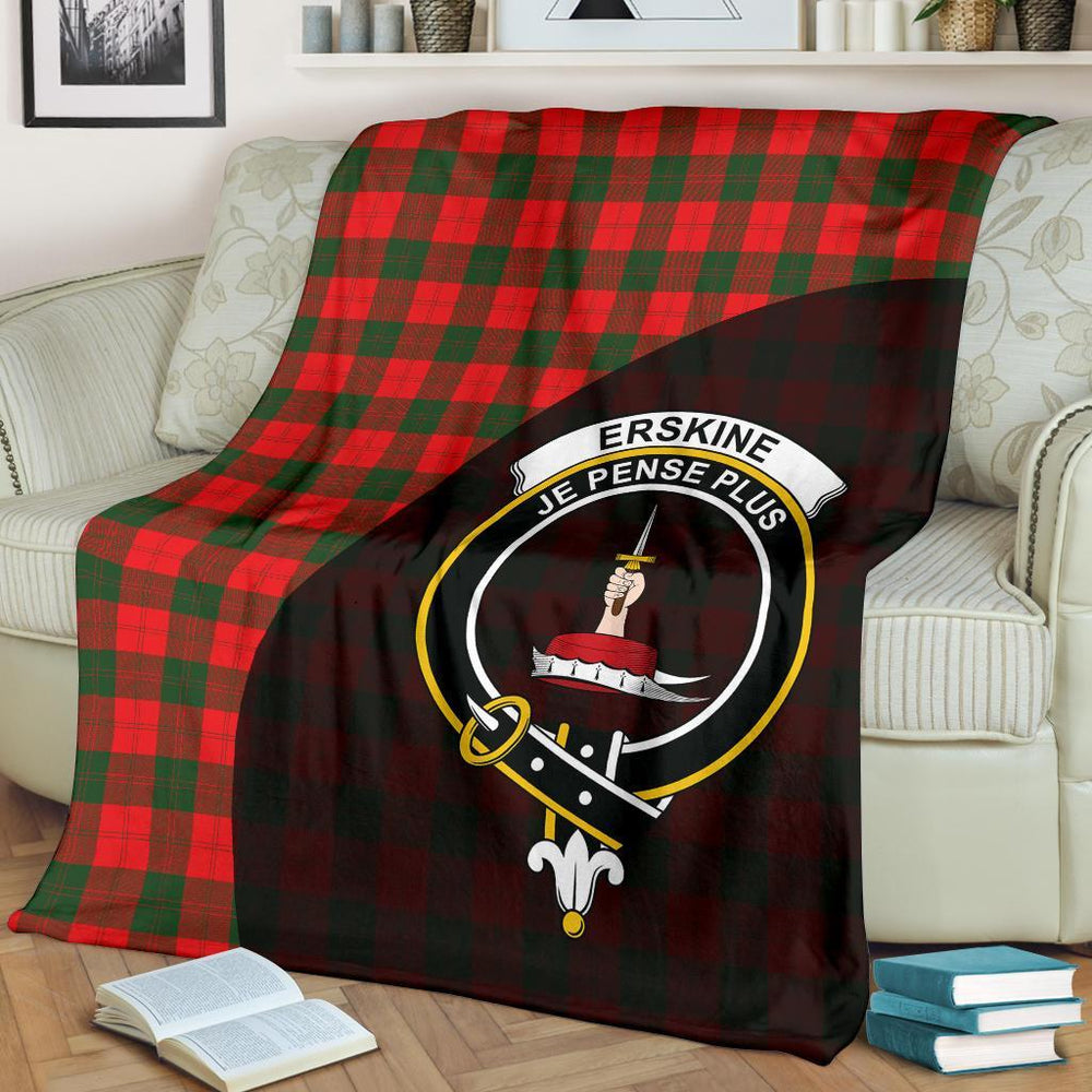 Clan Erskine Modern Tartan Crest Blanket Wave Style JW86 Clan Erskine Tartan Today   