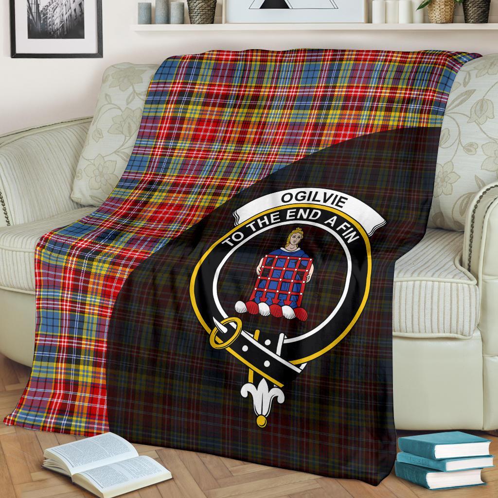 Clan Ogilvie of Airlie Ancient Tartan Crest Blanket Wave Style SY44 Clan Ogilvie Tartan Today   