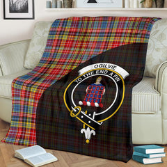 Clan Ogilvie of Airlie Ancient Tartan Crest Blanket Wave Style SY44 Clan Ogilvie Tartan Today   
