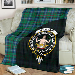 Clan Urquhart Ancient Tartan Crest Blanket Wave Style NS82 Clan Urquhart Tartan Today   