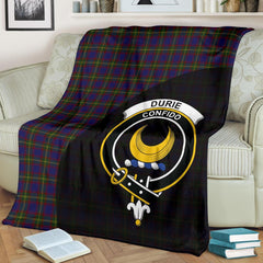Clan Durie Tartan Crest Blanket Wave Style VZ51 Clan Durie Tartan Today   