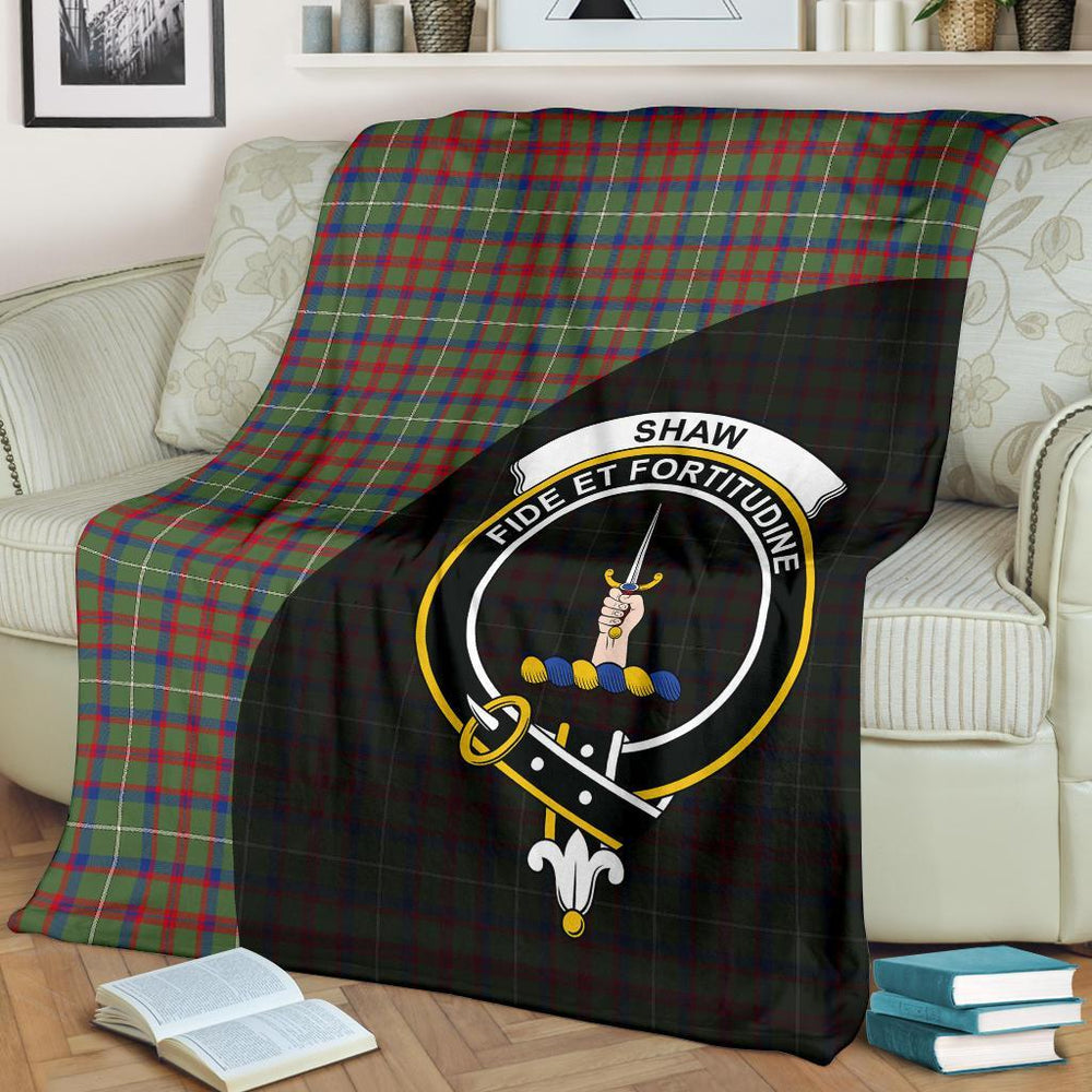 Clan Shaw Green Modern Tartan Crest Blanket Wave Style AK59 Clan Shaw Tartan Today   