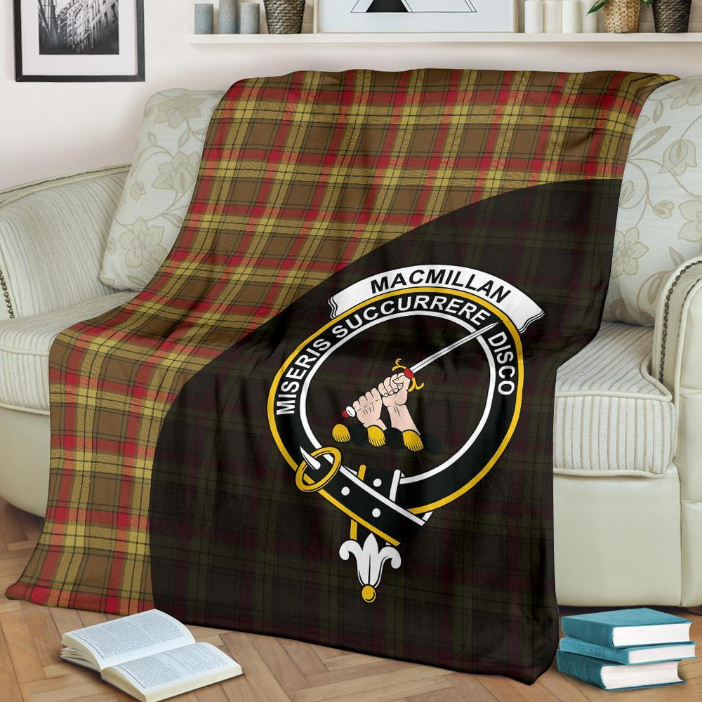 Clan MacMillan Old Weathered Tartan Crest Blanket Wave Style RI86 Clan MacMillan Tartan Today   