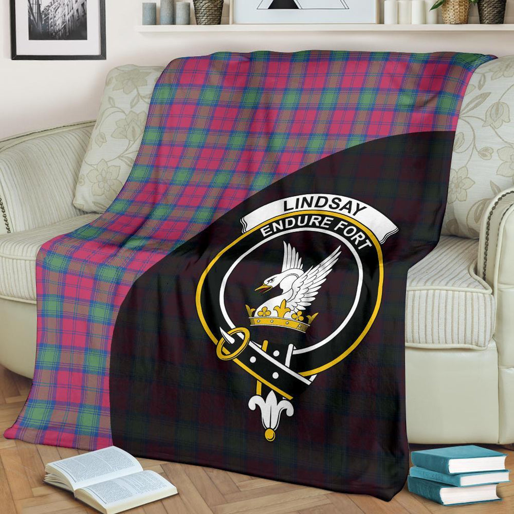 Clan Lindsay Ancient Tartan Crest Blanket Wave Style ZW76 Clan Lindsay Tartan Today   
