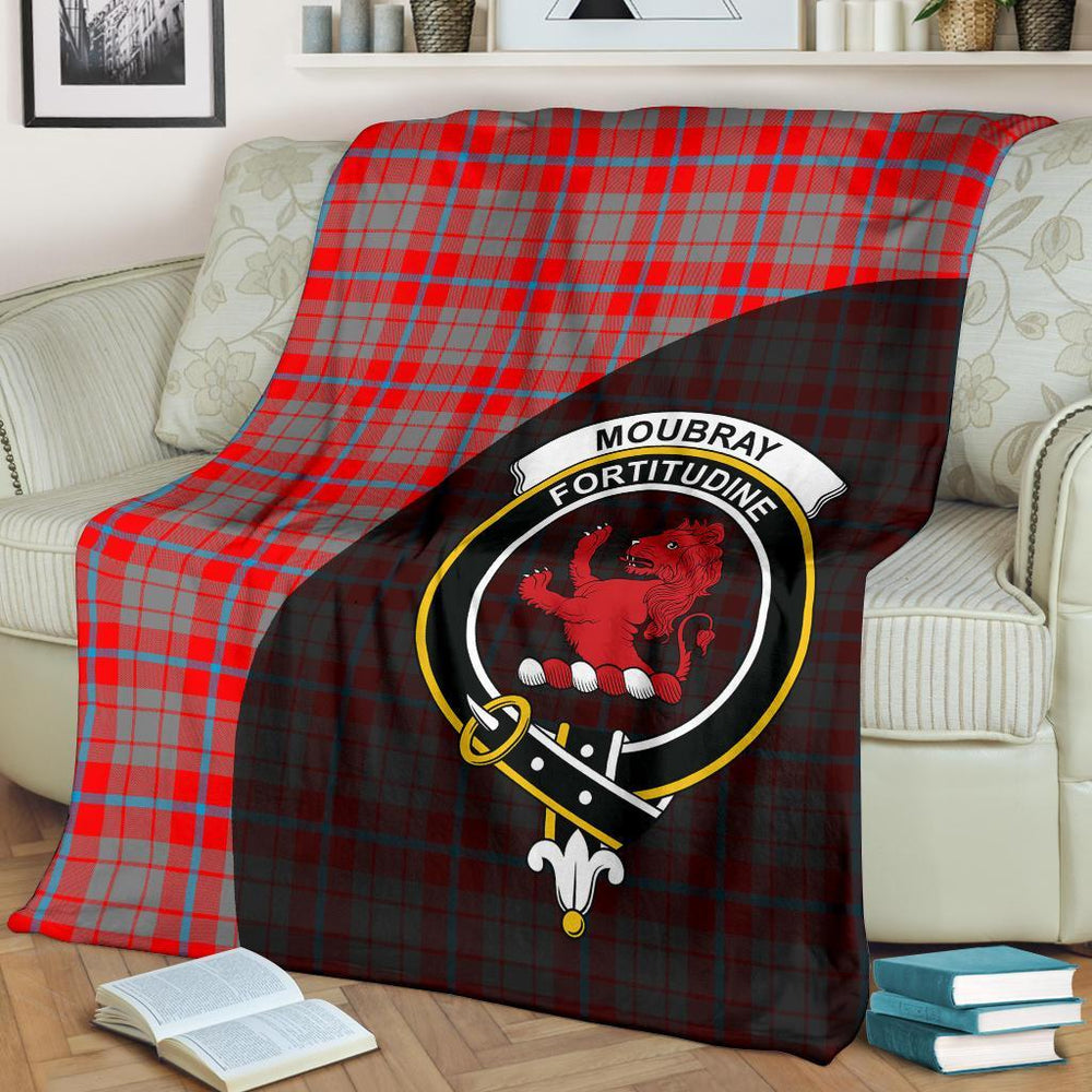 Clan Moubray Tartan Crest Blanket Wave Style SV57 Clan Moubray Tartan Today   