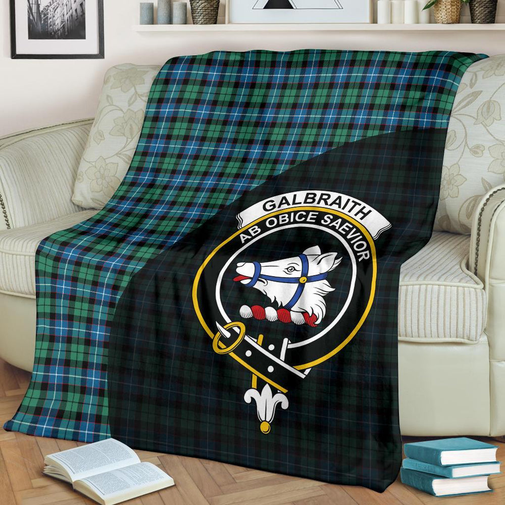 Clan Galbraith Ancient Tartan Crest Blanket Wave Style NP96 Clan Rait Tartan Today   