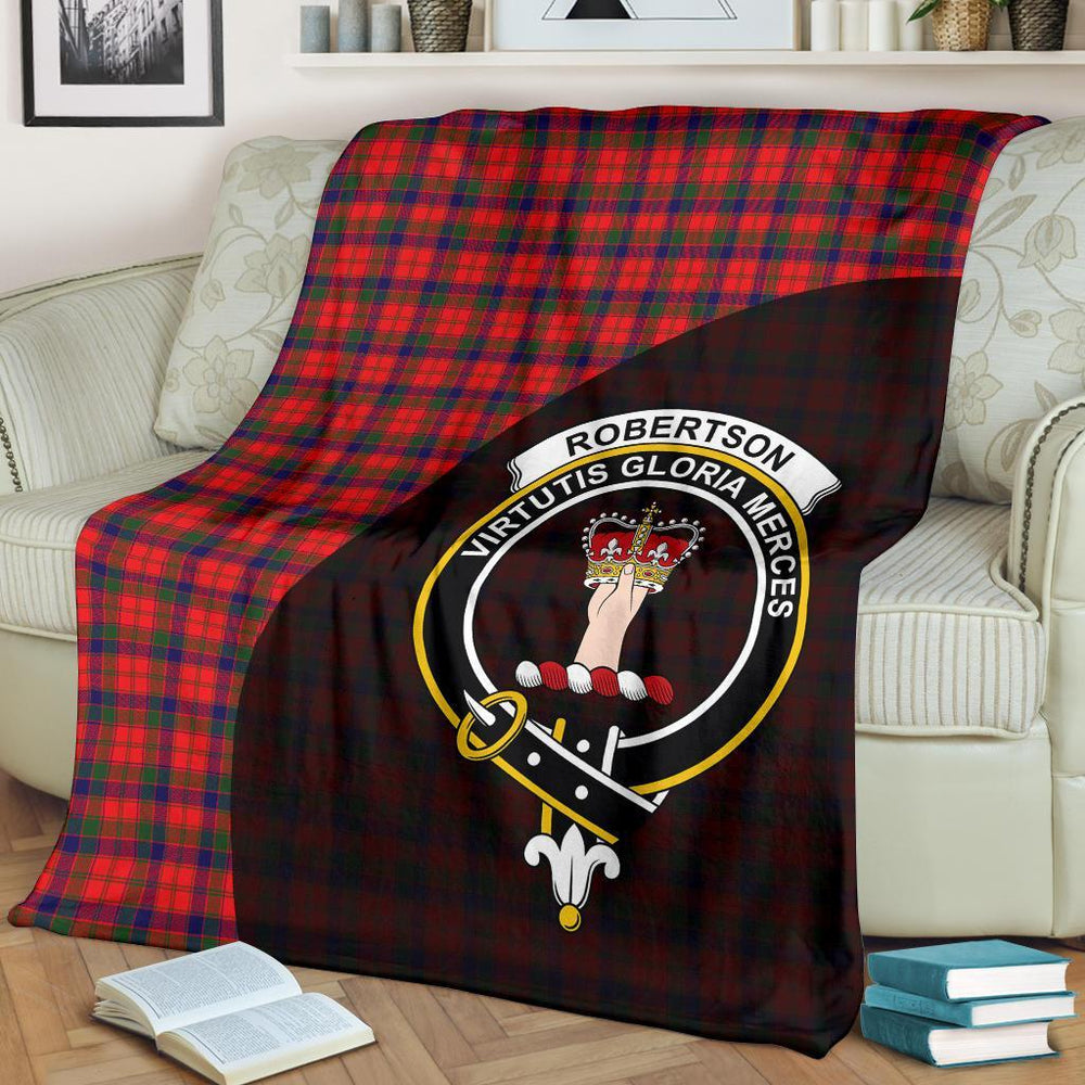 Clan Robertson Modern Tartan Crest Blanket Wave Style ZN91 Clan Robertson Tartan Today   