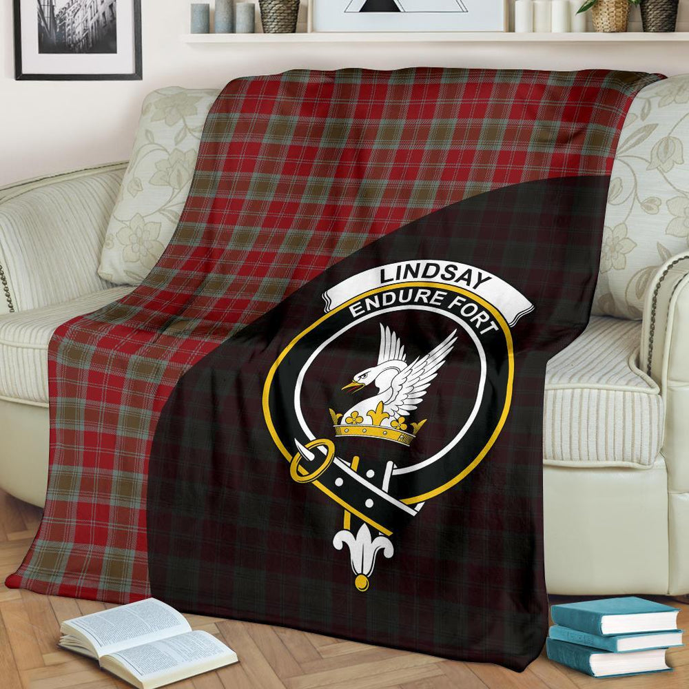 Clan Lindsay Weathered Tartan Crest Blanket Wave Style OU97 Clan Lindsay Tartan Today   