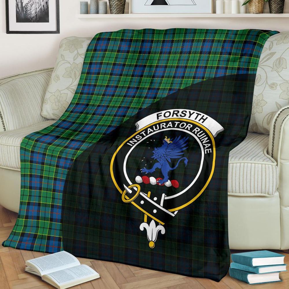 Clan Forsyth Ancient Tartan Crest Blanket Wave Style GV86 Clan Forsyth Tartan Today   