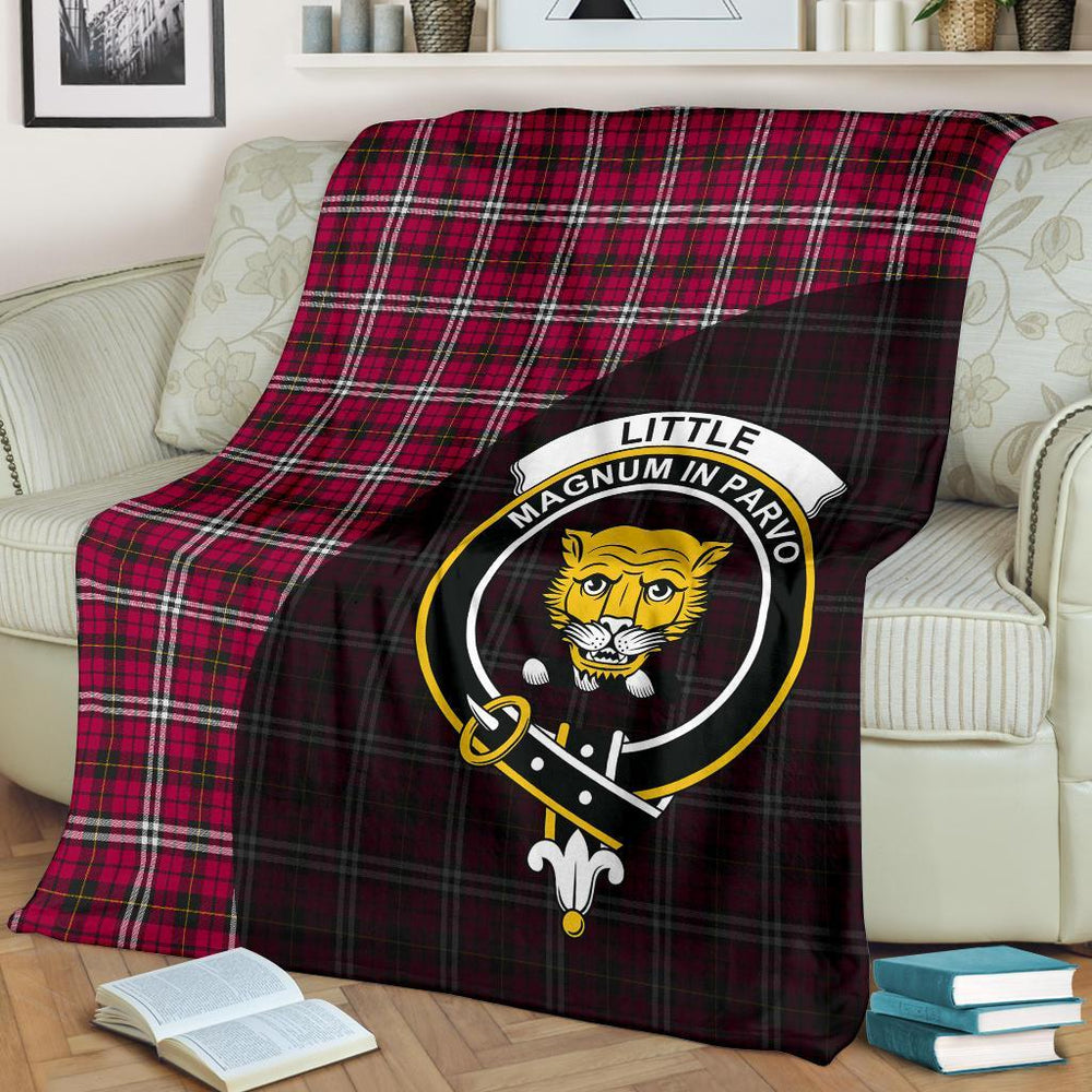 Clan Little Tartan Crest Blanket Wave Style TT11 Clan Little Tartan Today   