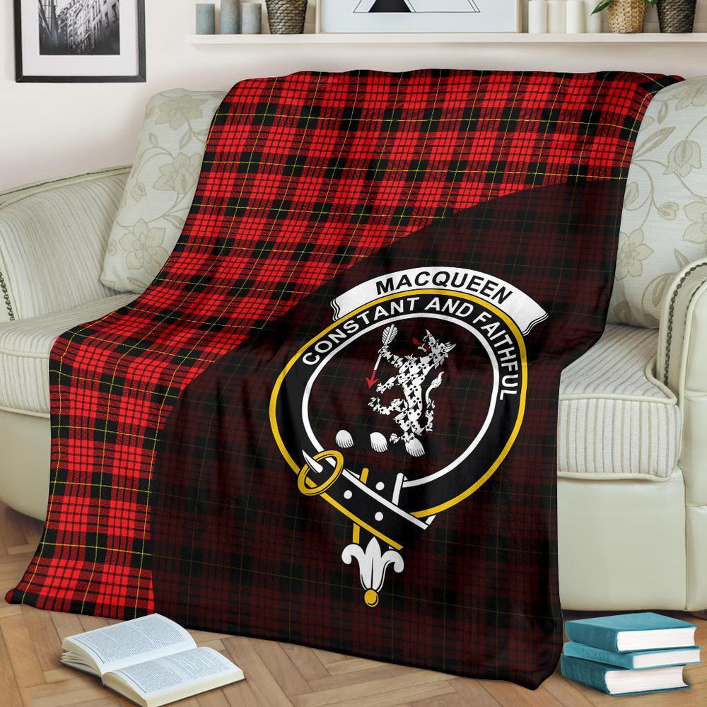 Clan MacQueen Modern Tartan Crest Blanket Wave Style NT90 Clan MacQueen Tartan Today   