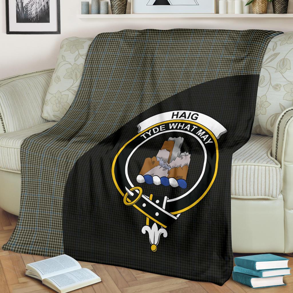 Clan Haig Check Tartan Crest Blanket Wave Style MT36 Clan Haig Tartan Today   