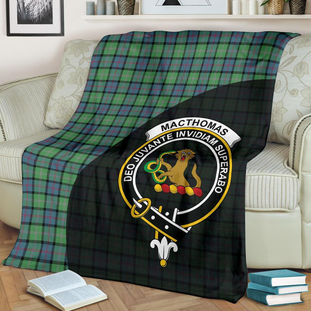 Clan MacThomas Ancient Tartan Crest Blanket Wave Style HA53 Clan MacThomas Tartan Today   