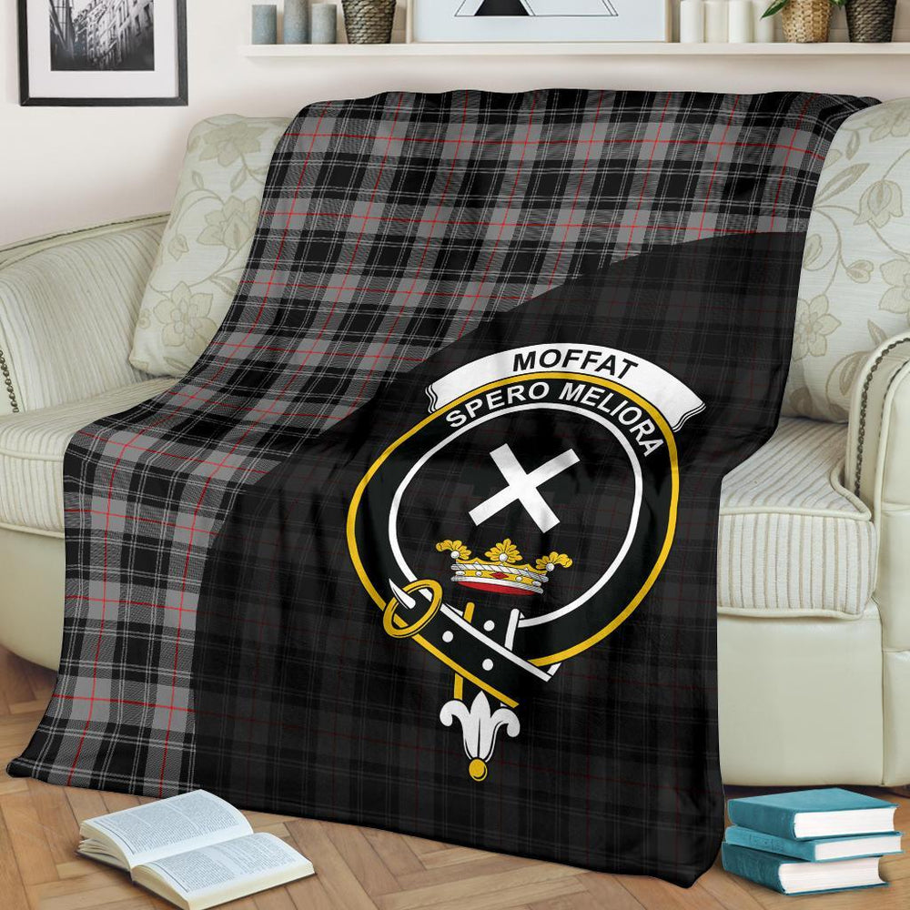 Clan Moffat Modern Tartan Crest Blanket Wave Style OR62 Clan Moffat Tartan Today   
