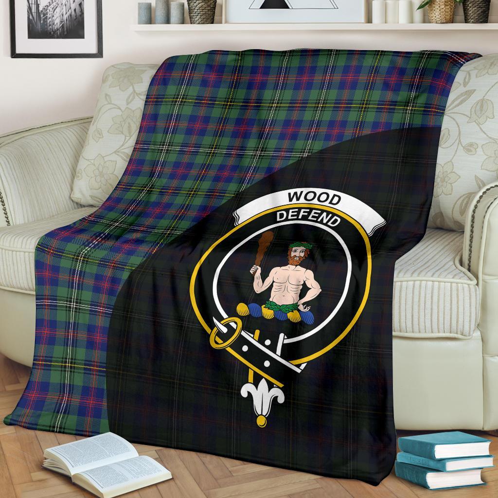 Clan Wood Modern Tartan Crest Blanket Wave Style KI23 Clan Wood Tartan Today   