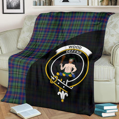 Clan Wood Modern Tartan Crest Blanket Wave Style KI23 Clan Wood Tartan Today   