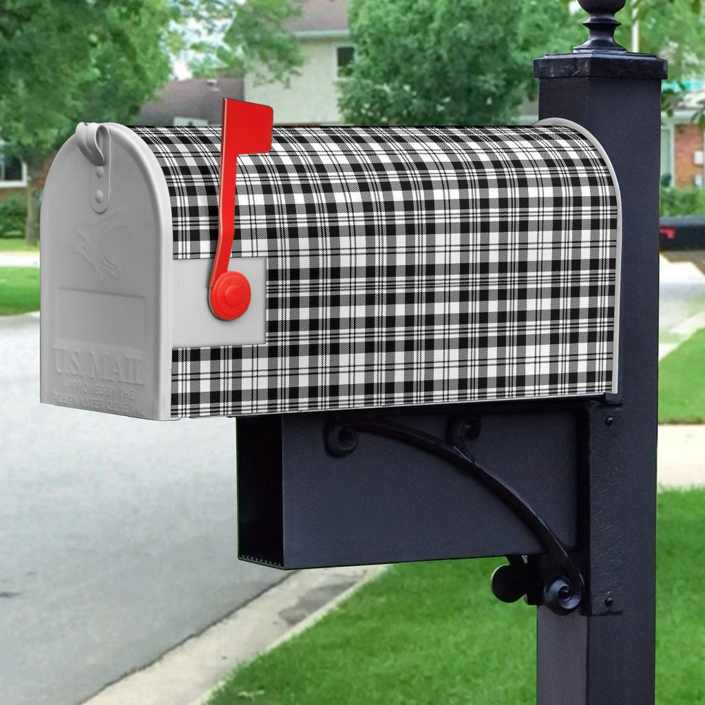 Clan Scott Black & White Modern Tartan Mailbox HW89 Clan Scott (Scott Tartan) Tartan Today   