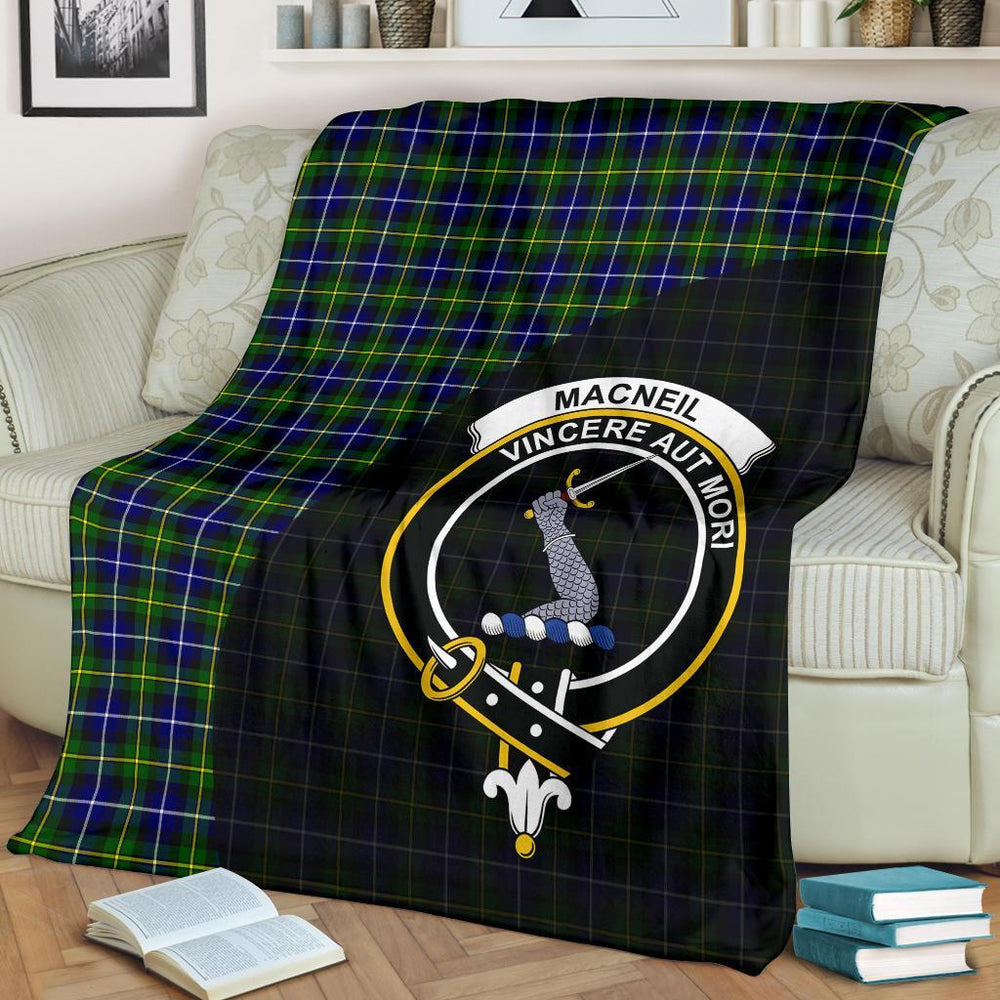 Clan MacNeill of Barra Modern Tartan Crest Blanket Wave Style ZX55 Clan MacNeil / MacNeill Tartan Today   
