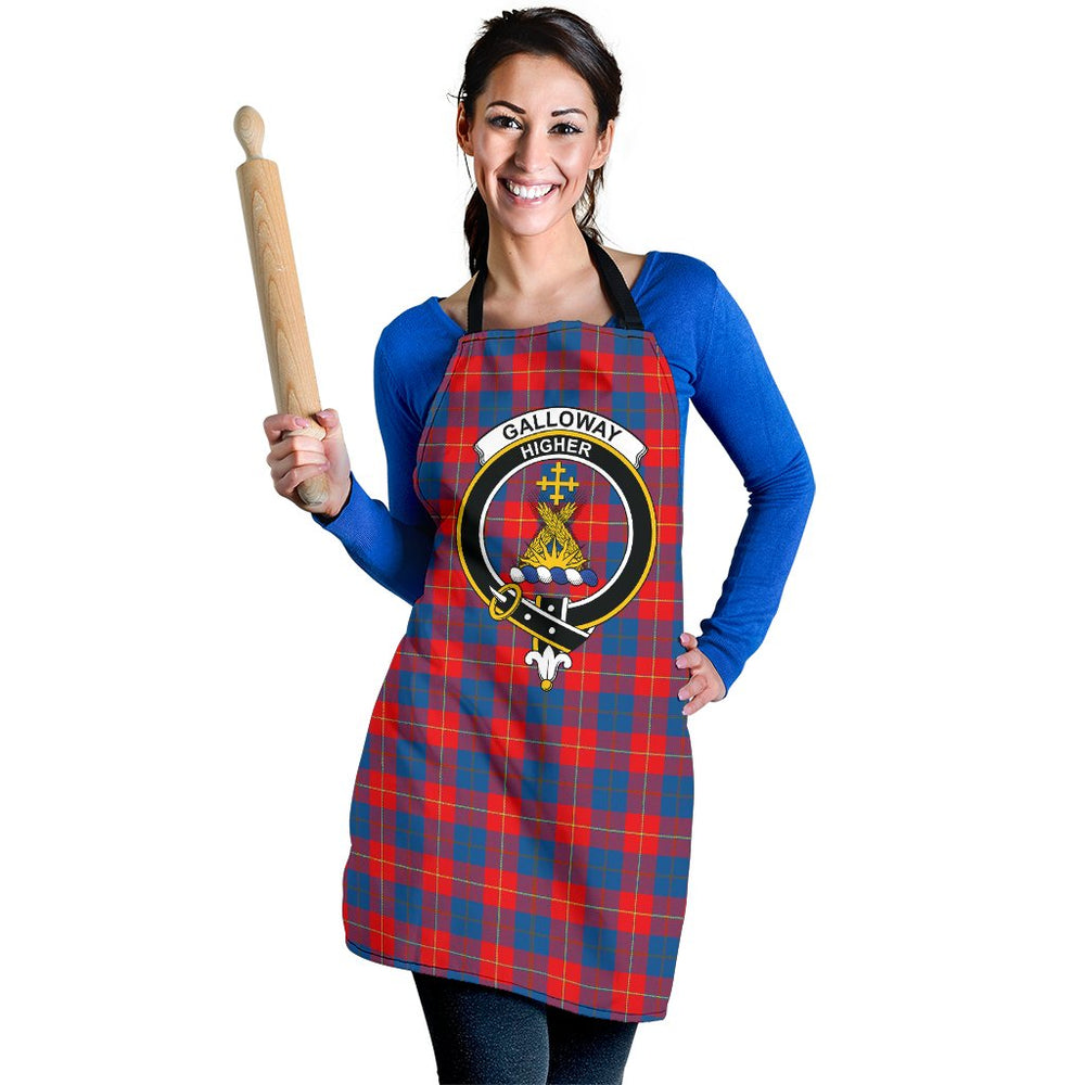 Clan Galloway Red Tartan Crest Apron CS29 Clan Galloway Tartan Today   