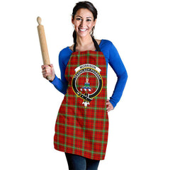 Clan Morrison Red Modern Tartan Crest Apron UA78 Clan Morrison Tartan Today   