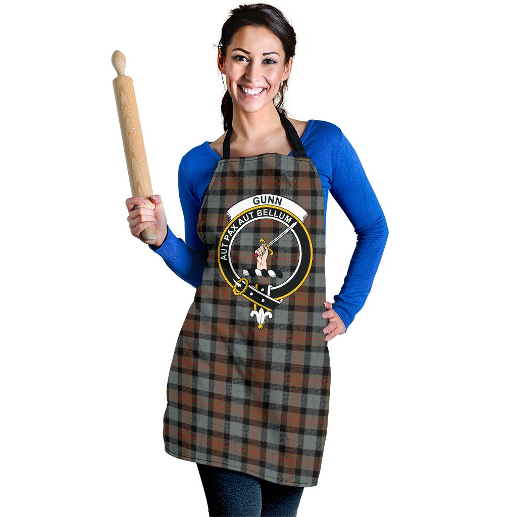 Clan Gunn Weathered Tartan Crest Apron KY13 Clan Gunn Tartan Today   