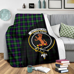 Clan Sutherland Modern Tartan Crest Blanket Wave Style MC30 Clan Sutherland Tartan Today   