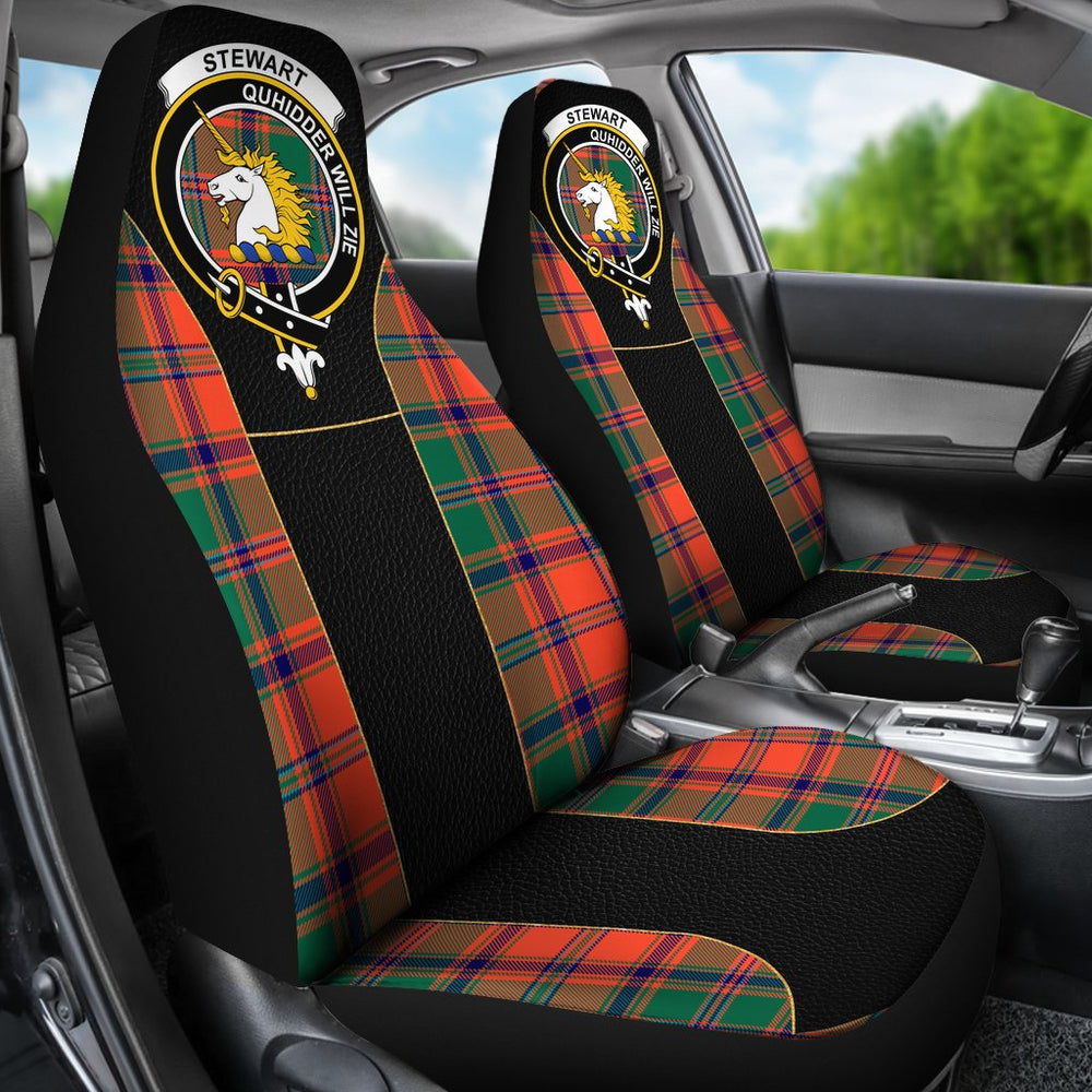 Clan Stewart (Of Appin) Tartan Family Crest Car Seat Cover DN25 Clan Stewart Tartan Today   