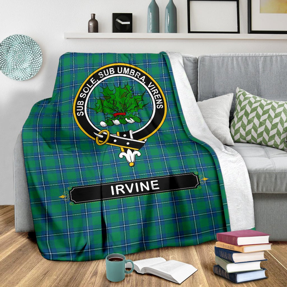 Clan Irvine Family Tartan Crest Blanket 3 Sizes GE21 Clan Irvine Tartan Today   