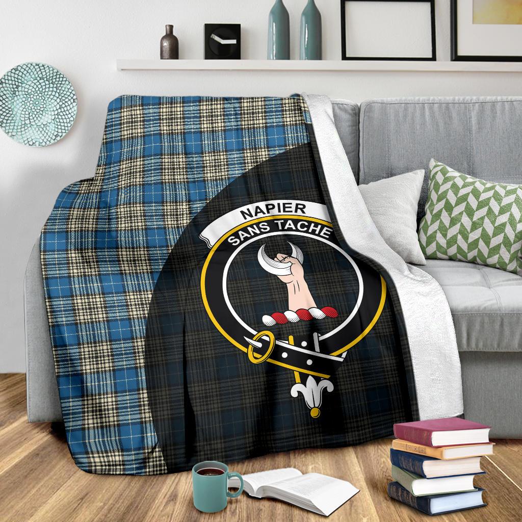 Clan Napier Ancient Tartan Crest Blanket 3 Sizes LR84 Clan Napier Tartan Today   