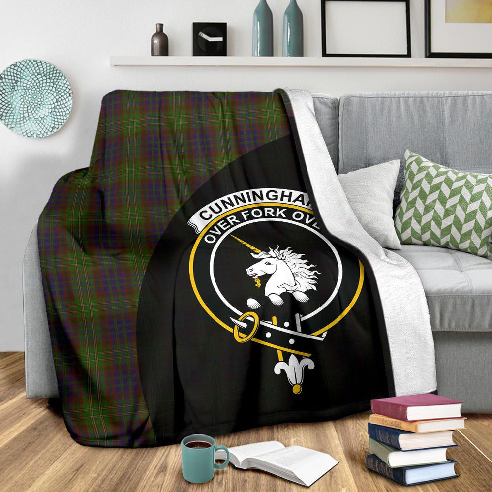 Clan Cunningham Hunting Modern Tartan Crest Blanket 3 Sizes ZX66 Clan Cunningham Tartan Today   
