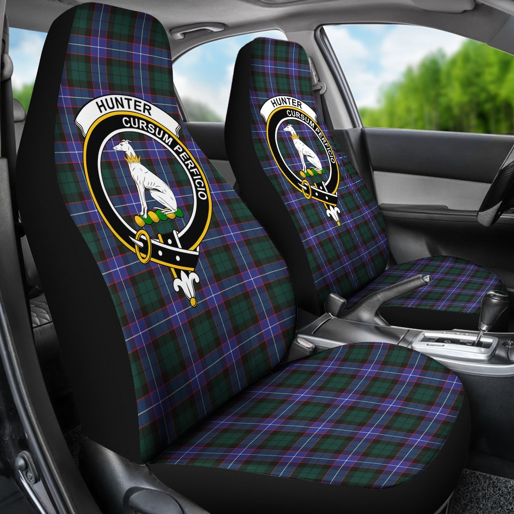 Clan Hunter Tartan Crest Car Seat Cover WN16 Clan Hunter Tartan Today   