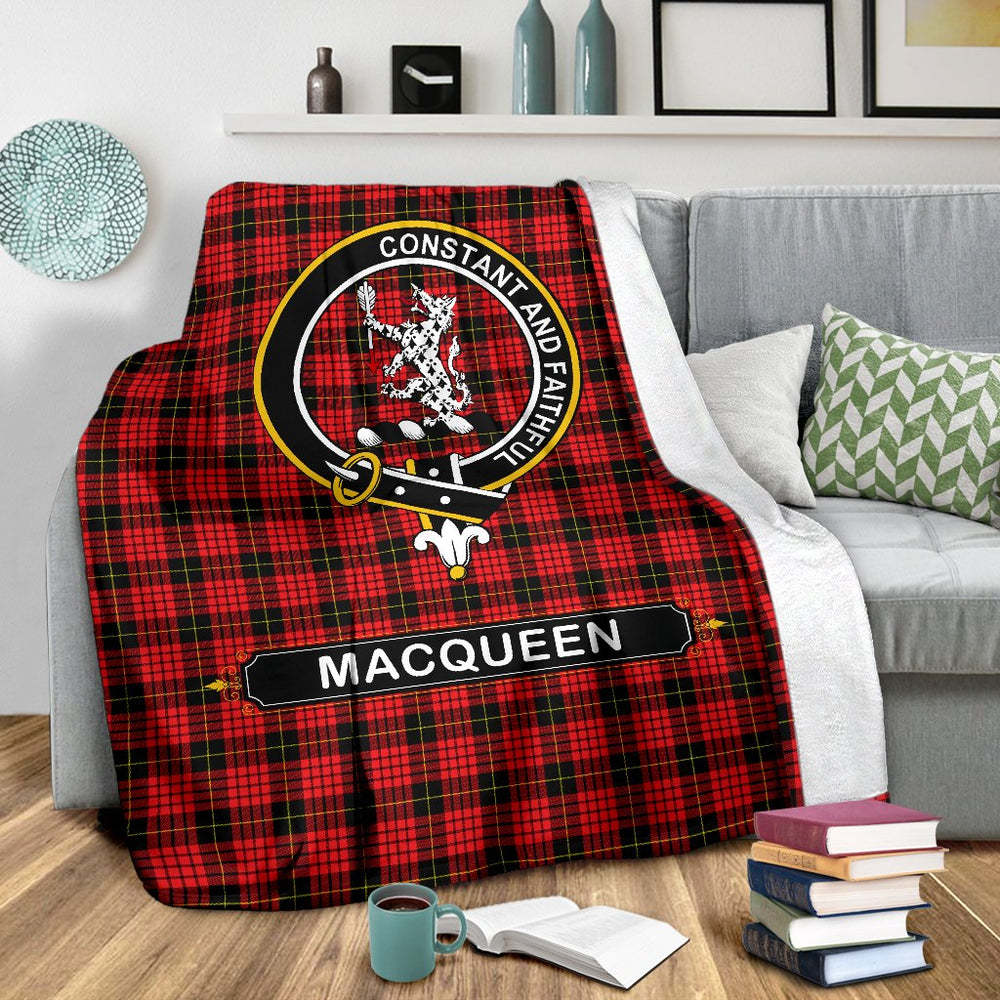 Clan MacQueen Family Tartan Crest Blanket 3 Sizes XT61 Clan MacQueen Tartan Today   