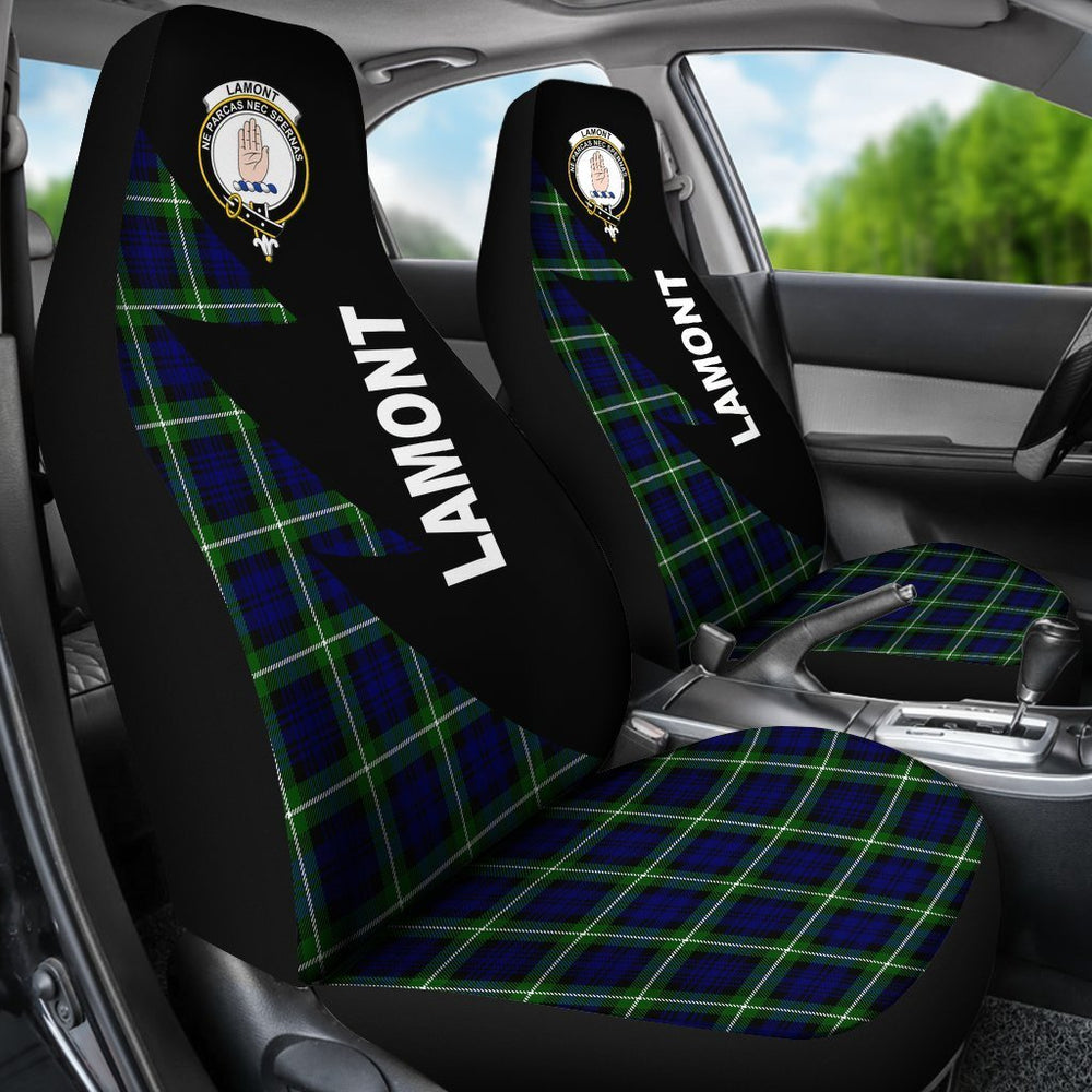 Clan Lamont Tartan Crest Car seat Cover VH40 Clan Lamont Tartan Today   