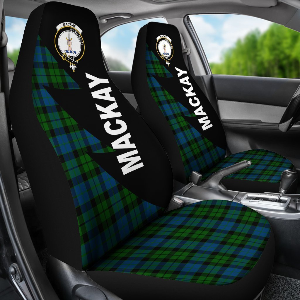 Clan MacKay Modern Tartan Crest Flash Style Car Seat Cover BE79 Clan MacKay Tartan Today   