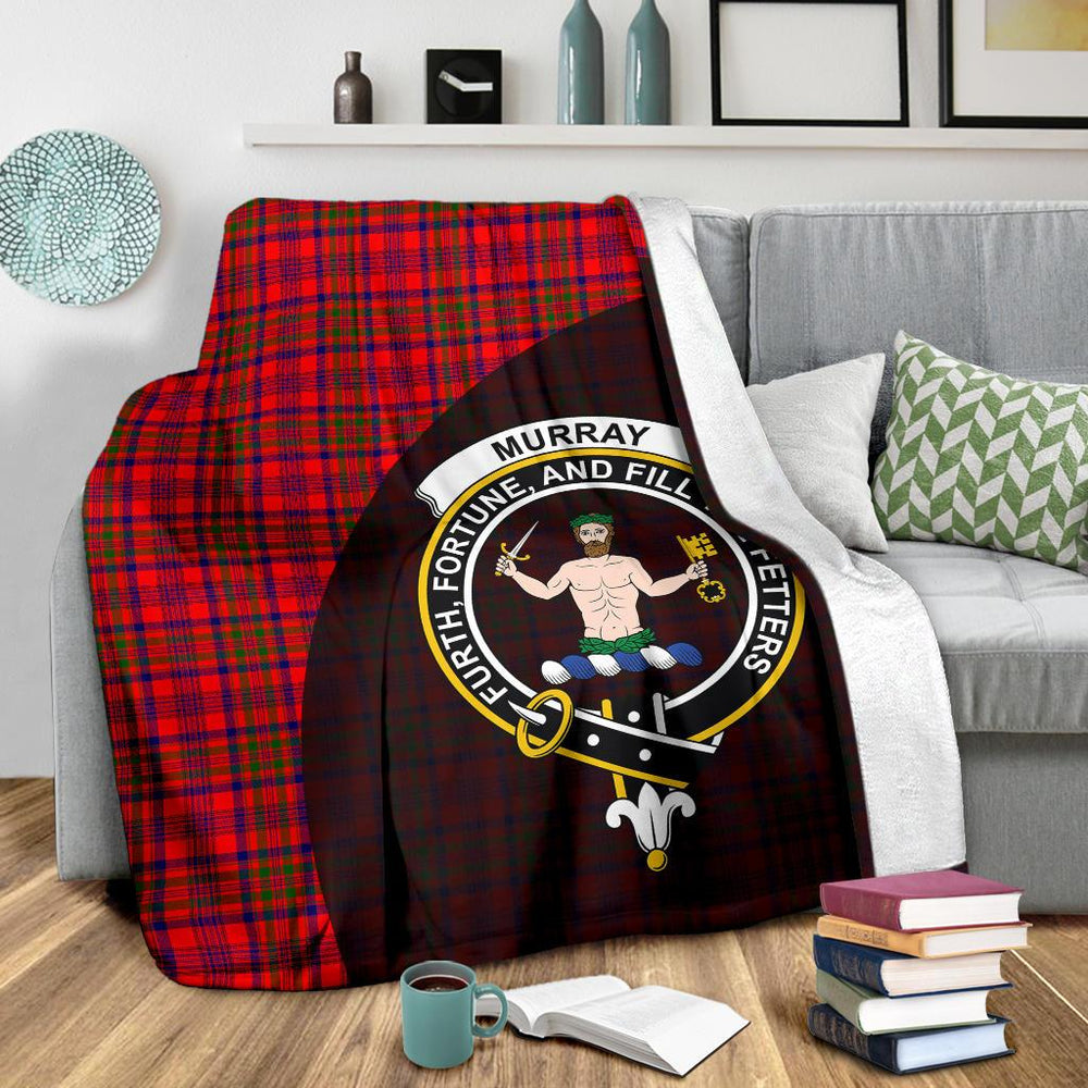 Clan Murray of Tulloch Modern Tartan Crest Blanket Wave Style WN98 Clan Murray Tartan Today   